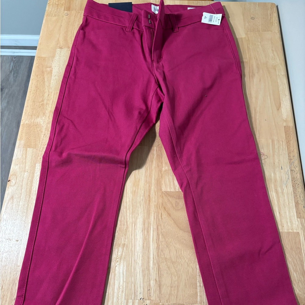 NWT Gap Fushia Pants Slim Leg Ankle Office Casual Size 0 new!